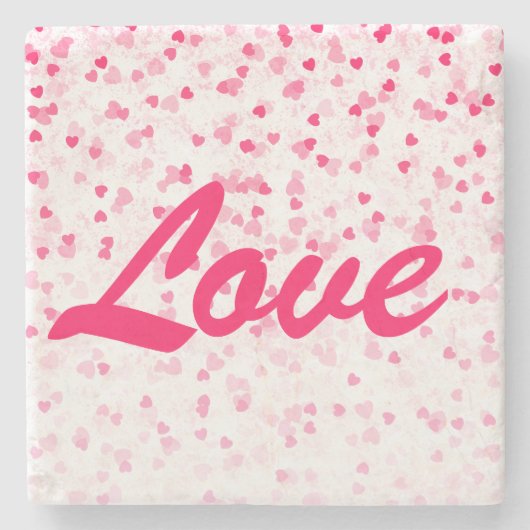 Valentijnse harten en liefde stenen onderzetter (Voorkant)