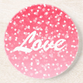 Valentijnse harten en liefde zandsteen onderzetter