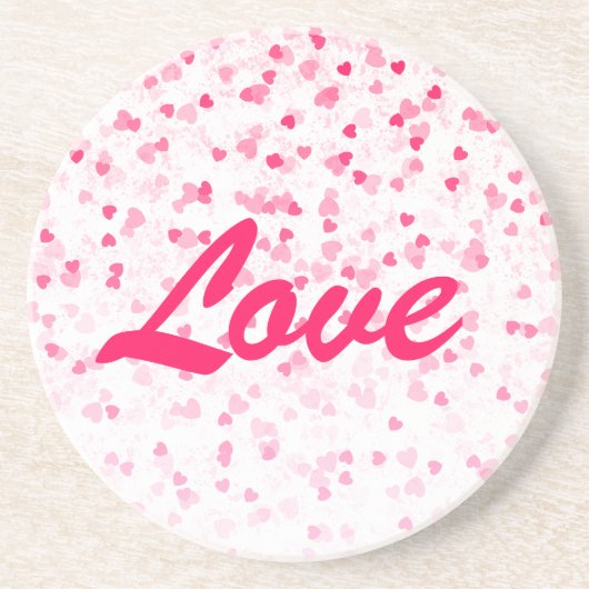 Valentijnse harten en liefde zandsteen onderzetter (Voorkant)