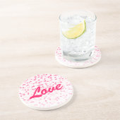 Valentijnse harten en liefde zandsteen onderzetter (Zijkant)