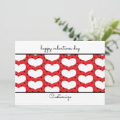 Valentijnse  Harten en pooldots Flat Card Kaart (Staand voorkant)