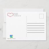Valentijnse  Harten en pooldots Flat Card Kaart (Achterkant)