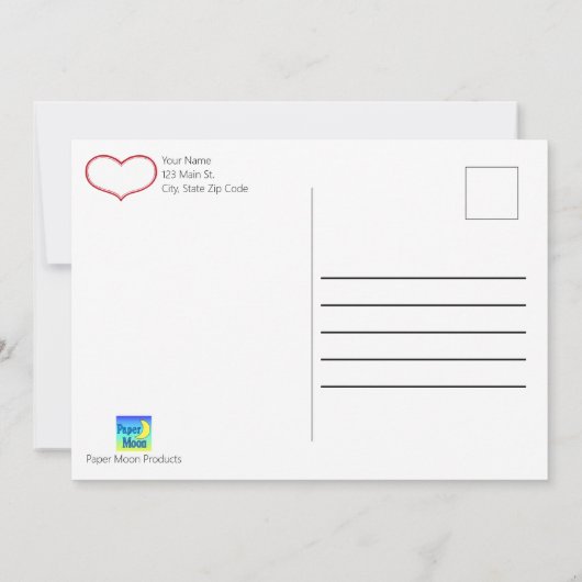 Valentijnse Harten en pooldots Flat Card Kaart (Achterkant)