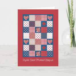 Valentijnse harten en Rozen, Welsh Greeting Feestdagen Kaart