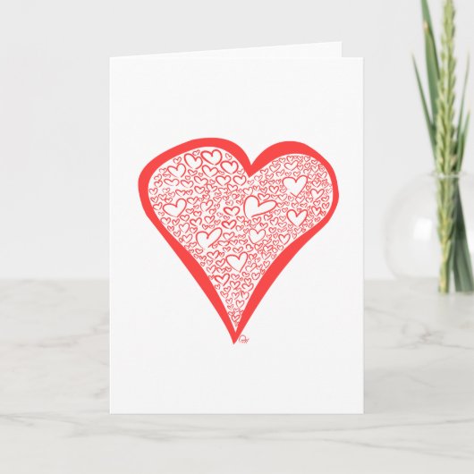 Valentijnse harten feestdagen kaart (Voorkant)