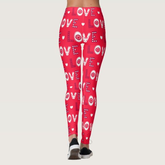 Valentijnse harten leggings (Achterkant)