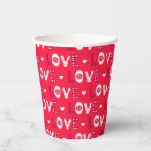 Valentijnse harten papieren bekers (Voorkant)