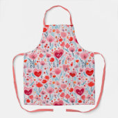 Valentijnse harten patroonliefde schort (Voorkant)