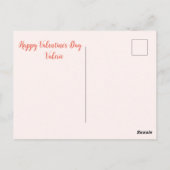 Valentijnse harten roze minimalistisch modern briefkaart (Achterkant)