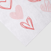 Valentijnse harten roze minimalistisch modern tissuepapier (Detail)