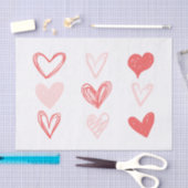 Valentijnse harten roze minimalistisch modern tissuepapier (Craft)