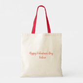 Valentijnse harten roze minimalistisch modern tote bag (Achterkant)