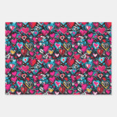 Valentijnse harten x 3 vellen (Voorkant 3)