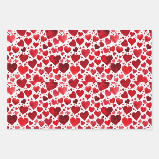 Valentijnse harten x 3 vellen (Voorkant 2)