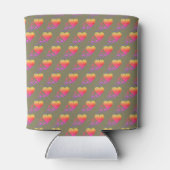 VALENTIJNSE HARTS - Aangepaste Khaki Blikjeskoeler (Achterkant)