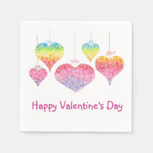 Valentijnse hartslag Cocktail Napkins