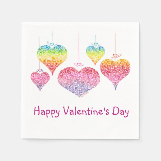 Valentijnse hartslag Cocktail Napkins Servet (Voorkant)