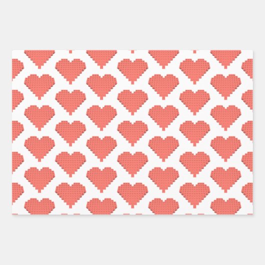 Valentijnse hartvorm inpakpapier vel (Voorkant 2)