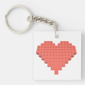 Valentijnse hartvorm sleutelhanger (voorkant)