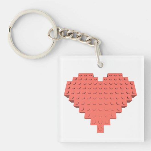 Valentijnse hartvorm sleutelhanger (voorkant)