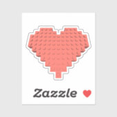 Valentijnse hartvorm sticker (Vel)