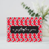 Valentijnse Heart Beauty Gift Certificate Kaart (Staand voorkant)