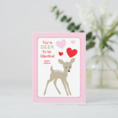 Valentijnse hertenklasse feestdagenkaart (Staand voorkant)