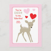 Valentijnse hertenklasse feestdagenkaart (Voorkant)