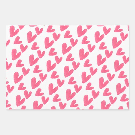 Valentijnse  Het handschilderde patroon van de Wat Inpakpapier Vel (Voorkant 3)