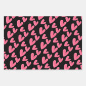 Valentijnse  Het handschilderde patroon van de Wat Inpakpapier Vel (Voorkant)