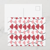 Valentijnse  Het Patroon van Doodles Stippen Briefkaart (Voorkant / Achterkant)