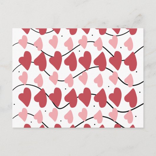 Valentijnse  Het Patroon van Doodles Stippen Briefkaart (Voorkant)