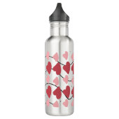 Valentijnse Het Patroon van Doodles Stippen Waterfles (Links)