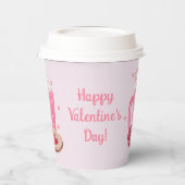 Valentijnse hete cacao, zoetstoffen en behandeling papieren bekers (Links)