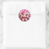 Valentijnse Highland Koe Sticker (Tas)