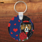 VALENTIJNSE HOND SLEUTELHANGER (Voorkant)