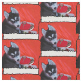 Valentijnse hondweefsel van Husky Stof (Close Up)