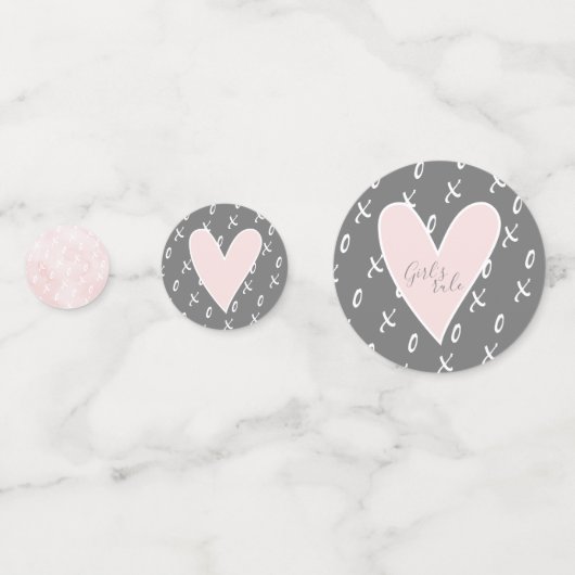 Valentijnse hoofd x en o confetti (Achterkanten)