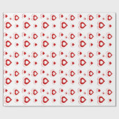 Valentijnse  Hoorspatroon Cadeaupapier (Vlak)