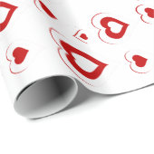 Valentijnse  Hoorspatroon Cadeaupapier (Rol Hoek)