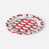 Valentijnse  Hoorten en pooldots Bord (Gekanteld)