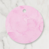 Valentijnse Hot Chocolade Bomb Pink Gold Hearts Bedankjes Labels (Achterkant)