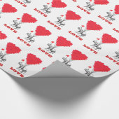 Valentijnse houden van hart cadeaupapier (Hoek)