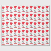 Valentijnse houden van hart cadeaupapier (Vlak)