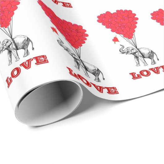 Valentijnse  houden van hart cadeaupapier (Rol Hoek)