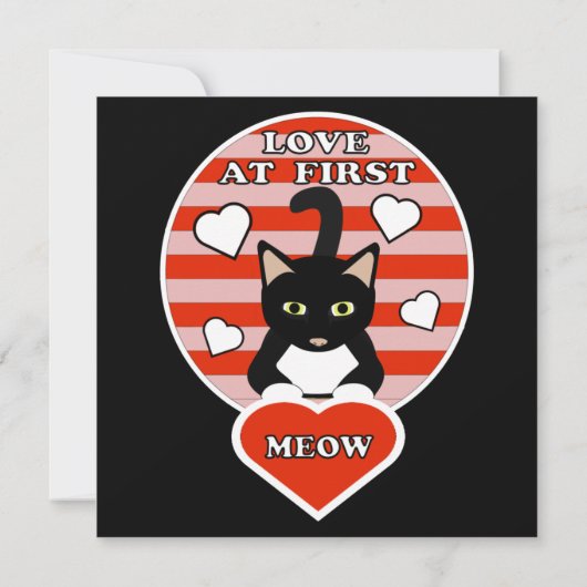 Valentijnse  houden van op het eerste gezicht kat  (Achterkant)