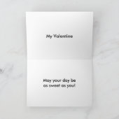 Valentijnse  houden van Snoep Hoorten en gezichten Feestdagen Kaart (Binnen)