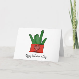 Valentijnse I Love You Cactus Card Kaart