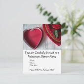 Valentijnse  Inbelpartijuitnodiging Kaart (Staand voorkant)