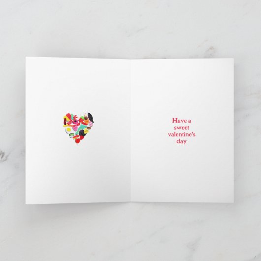 Valentijnse  Je bent zo'n goed snoep hart Feestdagen Kaart (Binnen)